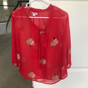 Red summer top